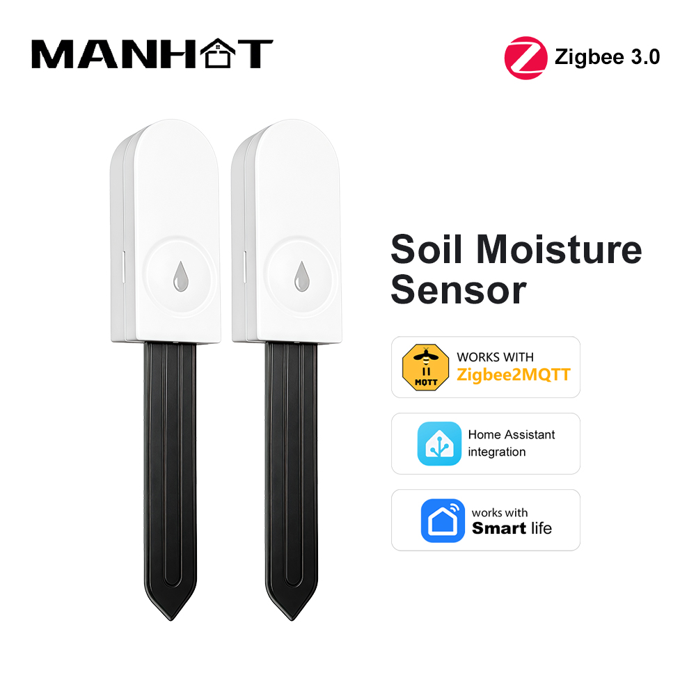 Smart Garden Nursery - เซ็นเซอร์วัดความชื้นในดิน Zigbee 3.0 พร้อมวัดอุณหภูมิและความชื้น เครื่องวัดอุณหภูมิและความชื้นสำหรับระบบอัตโนมัติในสวน ระบบตรวจจับการรดน้ำ