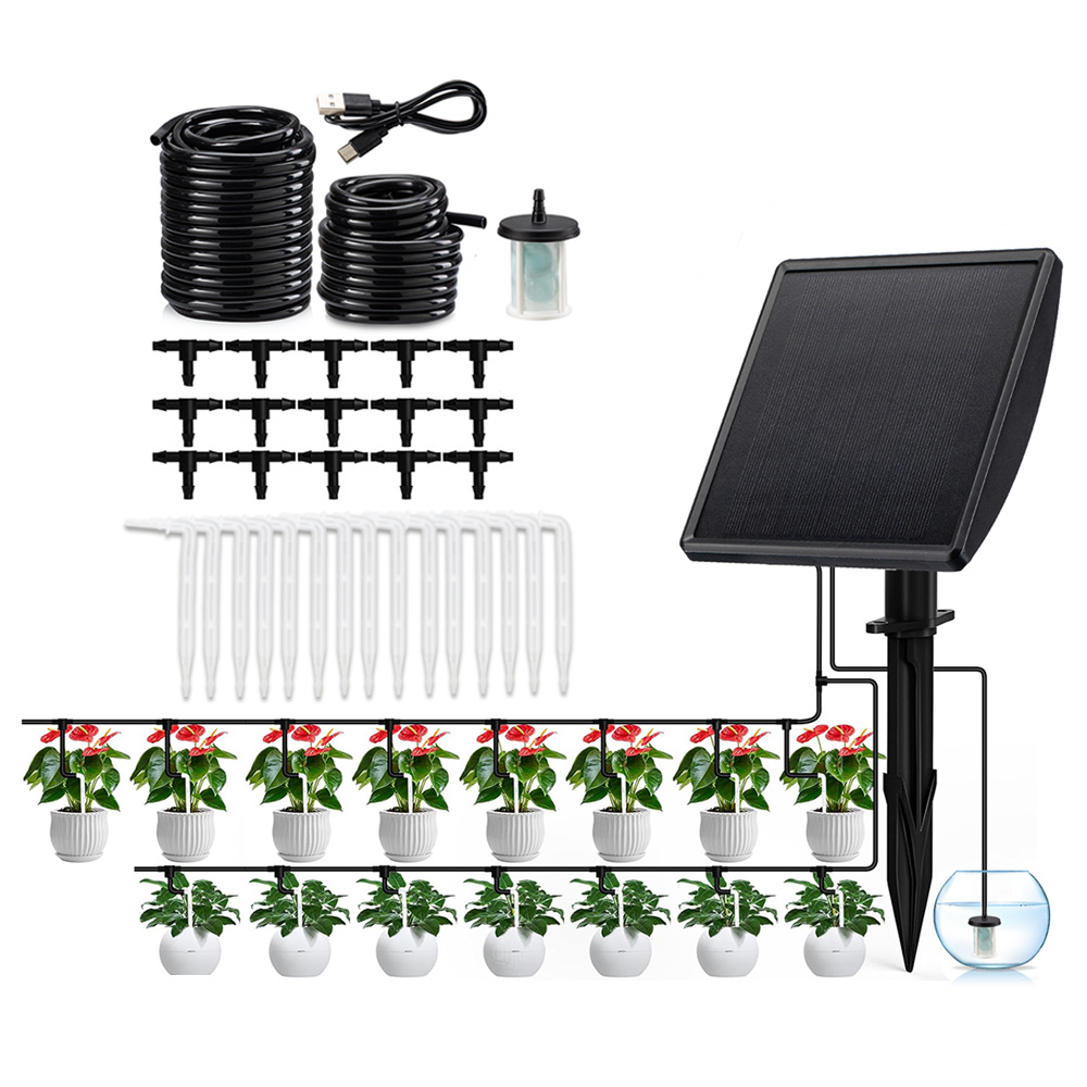 Smart Garden Usa - ปั๊มน้ำหยดอัตโนมัติพลังงานแสงอาทิตย์ ระบบรดน้ำอัจฉริยะสำหรับสวน ระเบียง และต้นไม้ในกระถาง