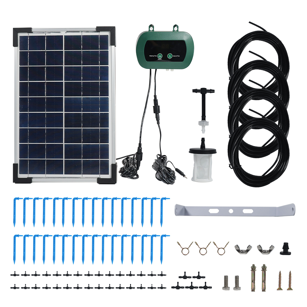 Smart Garden Kit - อุปกรณ์ไฮโดรโปนิกส์พลังงานแสงอาทิตย์ ปั๊มจ่ายน้ำแบบหยดขนาดเล็ก ชุดรดน้ำในสวนและเรือนกระจก ระบบควบคุมอัจฉริยะ ชุดหยดน้ำ ระบบน้ำหยด