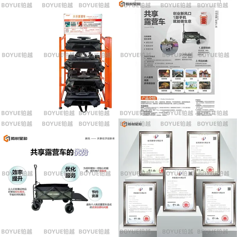 Smart Garden Cart - รถเข็นพับได้แบบพกพาสำหรับตั้งแคมป์พร้อมระบบล็อคอัจฉริยะ รถเข็นอเนกประสงค์พับได้สำหรับชายหาด สวน ปิกนิก รถเข็นสำหรับงานหนัก