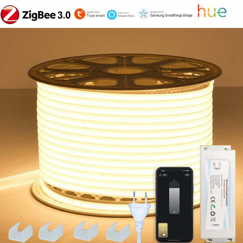EU 220V ZIGBEE 3.0 COB ไฟแถบ L - Smart Zigbee Garden Light บทวิจารณ์และราคา