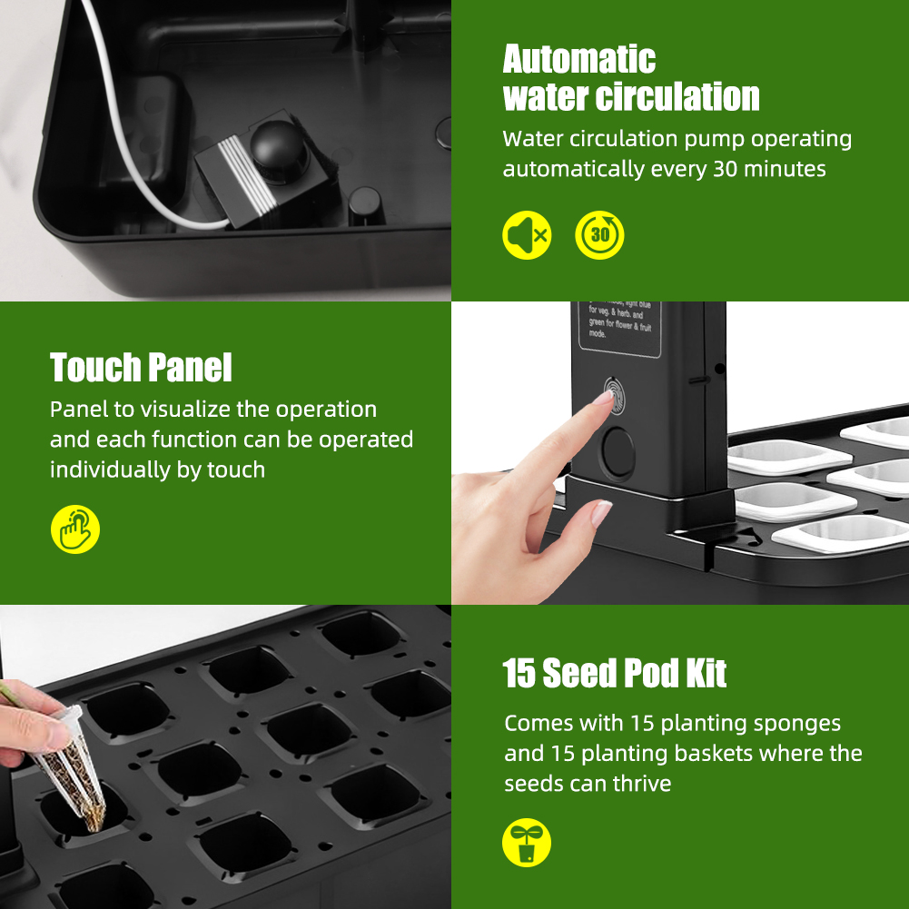 ชุดปลูกพืชไฮโดรโปนิกส์ในร่ม 15 - Smart Garden Nursery บทวิจารณ์และราคา