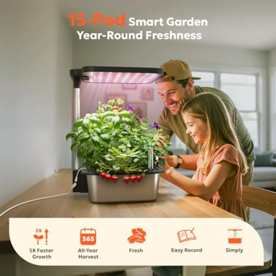 ชุดปลูกสมุนไพรในร่ม 15 ช่อง พร - Smart Garden Construct บทวิจารณ์และราคา
