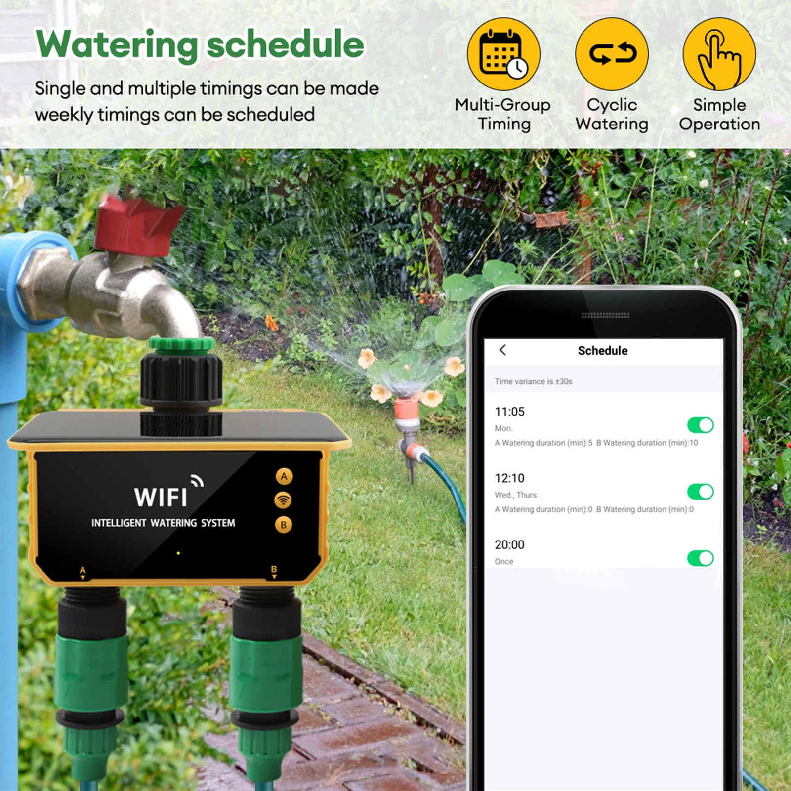 ตัวตั้งเวลาควบคุมการรดน้ำอัจฉร - Smart Garden Usa บทวิจารณ์และราคา