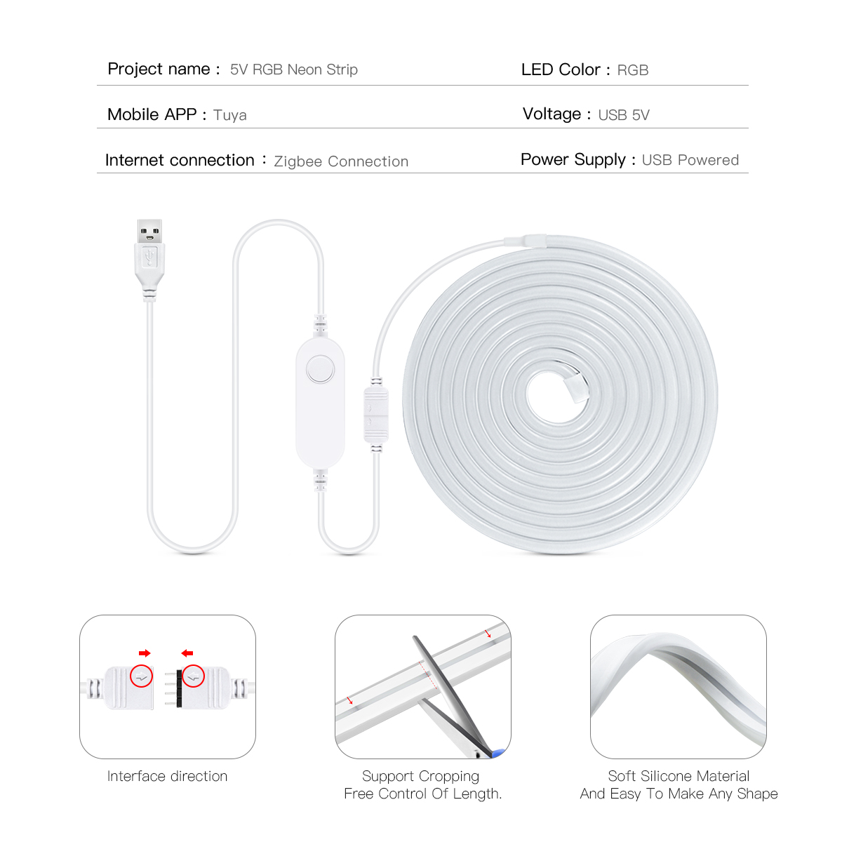Zigbee สมาร์ทโคมไฟนีออน LED แถ - Smart Zigbee Garden Light บทวิจารณ์และราคา
